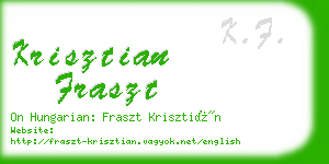 krisztian fraszt business card